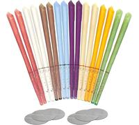 16 Piezas Velas Para Oídos,Velas de Oreja,Kit de Limpieza de Orejas,Removedor de Cera Para Oídos Con 6 Discos protectores,para Eliminar el Cerumen,Relajación y Limpieza (8 colores)