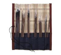16 pinceles con soporte enrollable, punta fina larga, perfecta para pinturas chinas y contornos