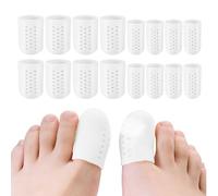16 Protector Dedos Pie Silicona Transpirable, Fundas de Silicona para Juanetes, Protectores de Dedos de Silicona, Cubrepiés Transpirables