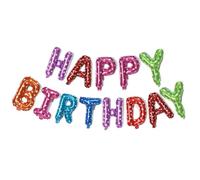 16 pulgadas Happy BIRTHDAY Alfabeto Aluminio Película Globo Set Feliz Cumpleaños Escena Decoración Manchas Confusión