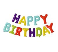16 pulgadas Happy BIRTHDAY Alphabet Aluminio Film Globo Set Feliz Cumpleaños Decoración Decoración Macaron Mezcla