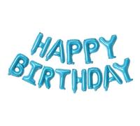16 pulgadas Happy BIRTHDAY Alphabet Aluminio Film Globo Set Feliz Cumpleaños Escena Decoración Dulces Azul