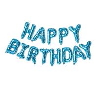 16 pulgadas Happy BIRTHDAY Alphabet Aluminio Film Globo Set Feliz Cumpleaños Escena Decoración Estrellas Azules