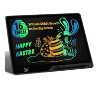 16 Pulgadas Tableta Escritura LCD Recargable,Pizarra Magnetica Infantil Portátil Borrable para Escribir, Dibujar y Hacer Listas de Memoria Colores Tableta Dibujo Niños Educativo Juguetes Regalos Negro