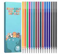 16 Recambios Borrables 0,7 Mm Para Bolígrafos Legami, 12 Colores | Tinta Borrable, Escritura Suave Y Secado Rápido, 13 Cm, Compatibles Con Legami Y Thboxes, Pack De 16 Recargas