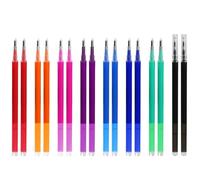 16 Recambios Borrables para Bolígrafos Pilot FriXion Ball 0,7 mm, 11 cm, Compatibles con Pilot FriXion Ball, Clicker y Eberhard Faber - 8 colores vivos (2 unidades por color)