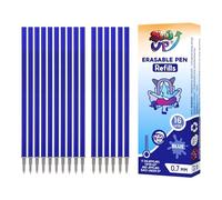 16 Recambios XXL Bolígrafo Gel Borrable - Compatibles con Legami - Punta 0,7mm - Con 2cm Más de Tinta - Para Escuela, Marcado Preciso sobre Tela y Piel - Termoborrables de Larga Duración (Azul)
