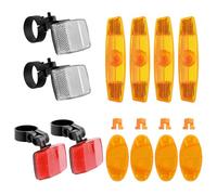 16 reflectores de radios para bicicleta, reflectores altamente reflectantes para bicicleta, de seguridad, ojos de gato, con soporte para bicicleta de carretera, bicicleta de montaña, bicicleta