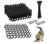 16 rejillas antiespinas contra gatos, alfombrilla antigatos, barrera para animales, barrera para gatos, jardín, barrera para espinas, barrera para animales, con bridas y clavos