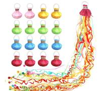 16 serpentinas para lanzar serpentinas, bombas de serpentinas, para fiestas de cumpleaños, bodas, Año Nuevo, con confeti (color aleatorio)