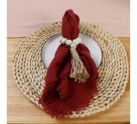 16 servilletas de algodón Gasa, Ideales for decoración mesas en Bodas, Fiestas y Navidad(Burgundy)