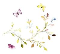 16 Servilletas de Papel Decoradas con Diseño y Relieve, Diseño de Mariposas y Flores en Hojas de Colores, Servilleta, 33 x 33 cm
