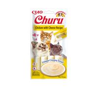 16 sobres x 14 g Churu Snack Cremoso de Pollo y Queso para gatos ¡Pack Ahorro!