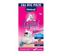 16 sobres x 15 g Vitakraft Liquid Snack Salmón y Paté para gatos
