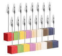 16 table number holders for wedding banquets with place cards and clips