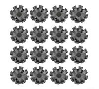 16 tacos de goma para zapatos de golf con tornillos de rosca de metal y 8 puntos que proporcionan una mejor tracción y apoyo en campos de golf (negro)