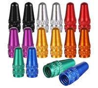 16 tapas de válvula Presta, tapas de válvula de bicicleta anodizadas de aluminio multicolor utilizadas en válvulas Presta/francesas, tapones bicicleta para bicicleta de carreras
