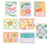 16 tarjetas de agradecimiento con sobres, tarjetas de agradecimiento, tarjetas de agradecimiento para profesores, hojas de felicitación en blanco para mensajes escritos a mano, para bodas, baby