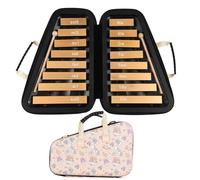16 Teclas Glockenspiel 16 Notas Placa De Aluminio Xilófono Instrumento De Percusión Musical Educativo Con Mazos De Caja (Color : Yellow)