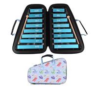 16 Teclas Glockenspiel 16 Notas Placa De Aluminio Xilófono Instrumento De Percusión Musical Educativo Con Mazos De Caja (Color : Blue)