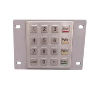 16 telclado numérico estándar dominante del Metal Acero Inoxidable IP65 con el silicón Impermeable for Uso quiosco(Matrix,Layout 1)