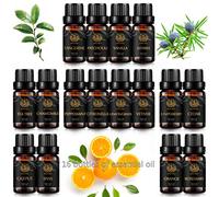 16 tipos aromaterapia vainilla aceite esencial set para difusor, 100% puro aceite esencial kit para Humidifier- manzanilla, cedro, pachulí, mirra, menta, árbol de té, albahaca...Aceites Esenciales kit