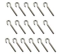 16 Uds. Acero inoxidable M6 Perno de ojo de vástago largo varilla roscada Gancho redondo Tornillo de ojal