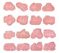 16 Uds. De Moldes Con Temática De Transporte, Moldes Creativos De Dibujos Animados, Moldes Divertidos Para Galletas, Herramientas Para Hornear, Utensilios De Cocina