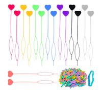 16 Uds. Extractores De Pelo Love, 1 Paquete De Bandas De Goma Pequeñas, Dispositivos De Cuentas Trenzadas, Herramientas Para El Cabello, Trenzadores De Pelo, Herramientas De Peinado