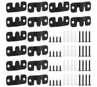 16 unidades de alta resistencia para colgar marcos de fotos, colgador de imágenes entrelazado, soporte oculto empotrado, gancho de conector de muebles de acero inoxidable, con tornillos, para fotos,