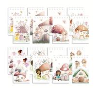 16 unidades de mini cuadernos de , cuadernos de bolsillo en con de ángel de bosque, diarios, blocs de notas, recuerdos para fiestas de de cuentos de