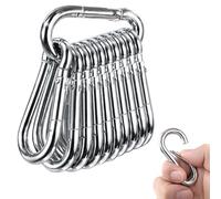 16 unidades de mosquetones, 60 x 6 mm, mosquetón de aluminio, mosquetón de aluminio, conector para mochila, cinturón, tienda de campaña, camping, viajes