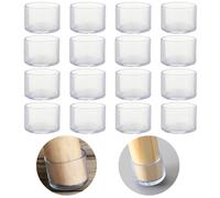 16 unidades de protectores de suelo para patas de silla de silicona redondas de 18 mm, tapas para patas de silla, protectores para patas de muebles, fundas para patas de mesa de movimiento libre