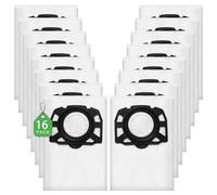 16 unidades KFI 357 bolsas para aspiradora Kärcher WD2Plus/WD3/KWD1/KWD2/KWD3/MV3/WD3.200-WD3.800M/SE4001/SE4002, sustituye a 2.863-314.0, para aspiradora en seco y húmedo con disco de cubierta de