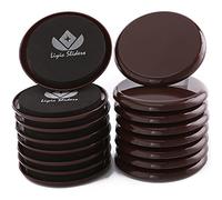 16 Unidades marrón Reutilizable 3.5in. Pulgadas Redondo Alfombra Muebles Deslizadores, 3,5 "para desplazar Muebles Almohadillas, Reutilizable, Muebles Slider