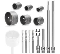 16 UNIDS Martillo Eléctrico Brocas Abridor de Agujeros de Pared Apertura de Pared de Ladrillo de Carburo Brocas Huecas Aire Acondicionado Plomería Herramienta Perforadora