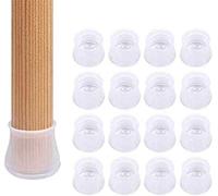 16 Unids Silicona Silla Piernas Gorras Protector de piso Redondo Cuadrado Muebles Pies Cubiertas