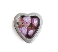 16 Wax Melts efecto joya - Esencia a Mora - Lata corazón (algodón de azúcar y fresa) - Cera artesanal premium, decorados a mano, aroma dulce