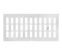 16 x 8 pulgadas (dimensiones exteriores), cubierta de ventilación de pared de aire ajustable blanca - Rejilla de metal para interiores y exteriores - Calefacción, refrigeración, ventilación para el