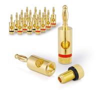 16 x Premium Conector banana para todos Cable de altavoz 0,75mm² hasta 6mm²