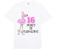 16 Years of Flamazing Flamingo Design Beach 16th Birthday Comfort Colors Adult Heavyweight T-Shirt