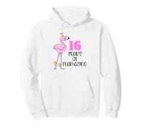 16 Years of Flamazing Flamingo Design Beach 16th Birthday Sudadera con Capucha