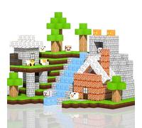 160 bloques magnéticos de construcción Forest, Mine World Bloques magnéticos dados para niños y niñas de 3 a 5, 4 - 8, 8 - 12 años, Build My World Set Pixel Magnetic Cube Piedras de juguete