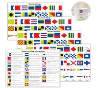 160 calcomanías de bandera náutica con bandera marítima de referencia del alfabeto, calcomanías de navegación, recuerdos de fiesta temática náutica para decoración de taza de teléfono, laptop (cada