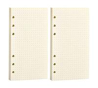 160 Hojas de Recambio A6 Con 6 Anillas - Papel de Puntos Para Filofax Bullet Cuadernos, Diarios, Planificador y Calendario - Recargable (C)