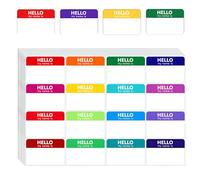 160 pegatinas de 7,6 x 5,1 cm, rectangulares para etiquetas, etiquetas de nombre, Hello My Name Is Stickers, para la escuela, la oficina o el hogar