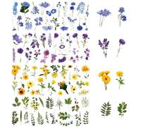 160 Pegatinas de Plantas de Flores. Pegatinas de Flores para álbumes de Recortes Pegatinas de Plantas Naturales PET para Cuaderno, álbum de Recortes, Tarjeta de Letras
