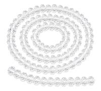 160 perlas de cristal checas de Bohemia de 3 mm x 2 mm, perlas checas de cristal con circonita tallada, 1 hebra (cristal)