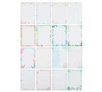 160 Piezas Papel de Carta Borde Verde, Hojas y Flores | Papel de Carta Diseño Decorativo Simple, Papel para Notas y Letras, Papel de Papelería Creativa