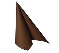 160 servilletas "Royal Collection" 1/4-pliegue de 40 cm x 40 cm marrón in Stoffoptik
